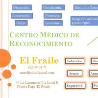 Reconocimiento médico para todo tipo de licencias: VEHÍCULOS, BUCEO, ARMAS, SEGURIDAD, ANIMALES, PESCA, …